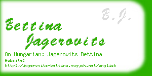 bettina jagerovits business card